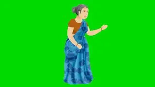 green screen angry woman animation cartoon character