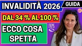 🔴INVALIDIT&Agrave; CIVILE: COSA TI SPETTA DAL 34% AL 100%▶️TUTTO QUELLO CHE TI SPETTA