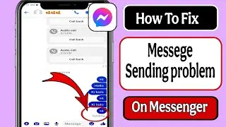 How To Fix Message Sending Problem On Messenger || Messenger Message Not Sending Problem Fix