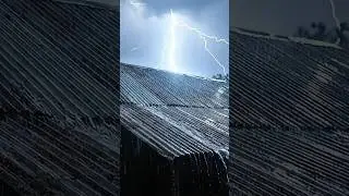 Tin Roof Rain ⚡ Loud Thunder | Feel the Storm #shorts