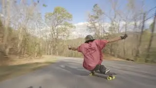 Down hill long boarding Rocky Balboa raw run Jesse Fabrizio ￼