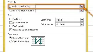 Repeat Top Row heading when printing | Repeat Rows heading at the top during printing