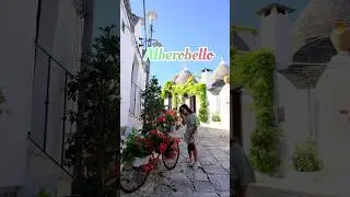 Beautiful village 🛖🌿🌷🐈#alberobello #trulli #puglia #italy #អ៊ីតាលី  #flowers #nature #vacation