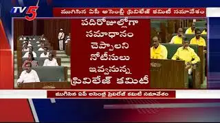 AP Assembly Privilege Committee Meeting Ends | TDP Vs YCP | TV5 News