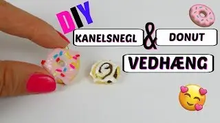DIY donut og kanelsnegl polymer ler vedh&aelig;ng