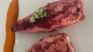 Chipirones plancha con salsa romesco