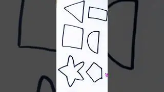 learn 2d shapes & colors for kids# how to draw # shorts