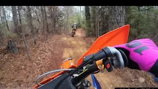 KTM and Yamaha Tenere 700 trail riding 