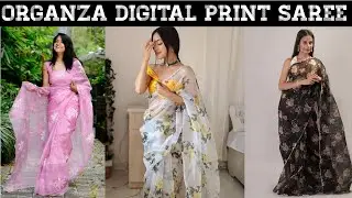 Organza Silk Digital Printed Saree | Saree Surat  #organzasaree #softsaree