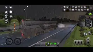 Night Drive With Passengers - Rain Storm Weather Gameplay - Passenger Of FRESNO  Bus Service