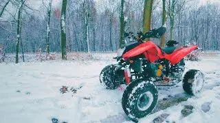 PIERWSZY ŚNIEG, PIERWSZY PRZEPAŁ, PIERWSZA AWARIA - PRZEPAŁ QUADA BASHAN 200
