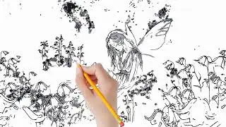 how to draw a girl sitting in garden #drawsocute #howtodraw