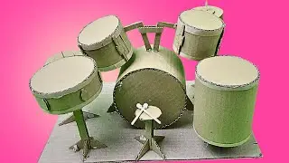 DIY Cardboard Drum Set &ndash; Real Sound, Super Fun! | Crafty Cardboard