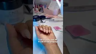 Doing my own nails with CND acrylic system #acrylicnails #cndnails