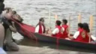 Launching the Raven Canoe at the National Museum of Natural History