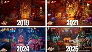 Evolution of All Winterfest Cabin in Fortnite (2019 - 2025)