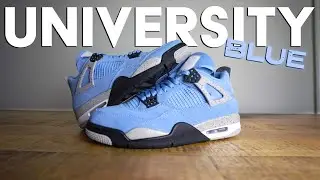 AIR JORDAN 4 UNIVERSITY BLUE Review, Unboxing & On-Foot