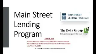 An Overview of the Main Street Lending Program