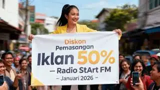 DISKON 50% PEMASANGAN IKLAN DI RADIO START FM &ndash; KHUSUS JANUARI 2026! 🎉