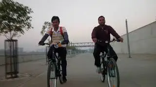 Riverfront cycling