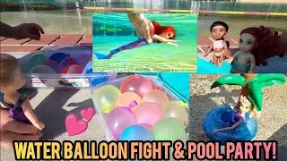 Episode 71 - Disney Princesses Water Balloon Fight and swim at the Lagoon!