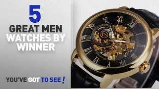 Top 10 Winner Men Watches [ Winter 2018 ]: 2017 Caluxe Luxury Golden Men Mechanical Watch Royal Man