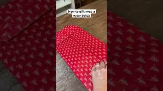 How to gift wrap a water bottle #christmas #christmasgiftwrapping #christmas #diy