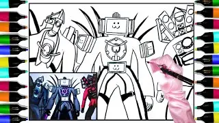 How to draw TITAN CAMERAMAN & TITAN TV MAN & TITAN SPEAKERMAN Skibidi Toilet 67 |Let's Draw Together