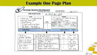 Creating a Personal One Page Plan