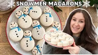 How To Make Snowmen Macarons! ✨☃️❄️ Recipe & Tutorial
