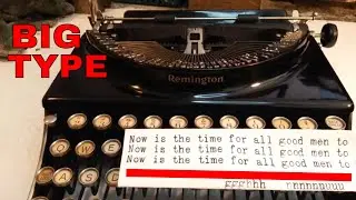 Remington Portable Typewriter w/Large Primary Type Style, Repaired Feed Roller Bracket, Serviced