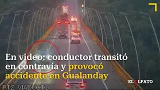 En video: conductor transit&oacute; en contrav&iacute;a y provoc&oacute; accidente en Gualanday
