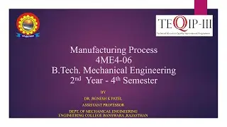 Classification of Manufacturing Process