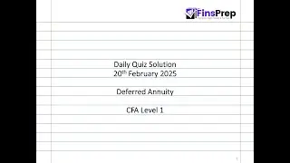 Daily CFA Quiz Answer (Feb 20) | Deferred Perpetuity Explained! | Time Value of Money Solution