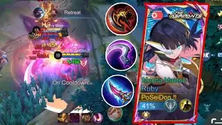 RUBY BEST BUILD DAMAGE AND LIFESTEAL // BEST BUILD AND GAME PLAY EXP PLAY WITH SUN // PoSeiDon.!!