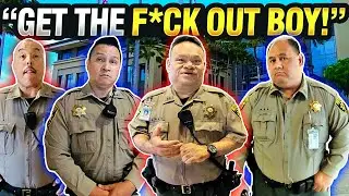 UNHINGED Bootlicker Tries To Antagonize Journalist For Exercising His Rights! Sheriffs Are Clueless!