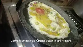 👉 Omelette Recipe | Easy Cooking German & English | Anf&auml;nger Rezept