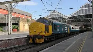 37403 departing Preston with 5Z93 Crewe - Carnforth. 28/04/25.
