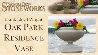 OAK PARK RESIDENCE VASE designed by Frank Lloyd Wright and made by Nichols Bros. Stoneworks