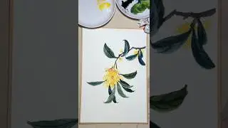 Sweet osmanthus #painting #art #flowers #ink #drawing