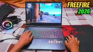 1Vs1 FreeFire Laptop 💻 Gameplay | How To Play FreeFire In Laptop | FreeFire Laptop Handcam 