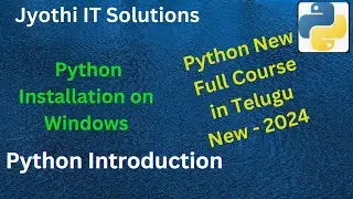 Python Installation on Windows in Telugu #jyothiitsolutions #python
