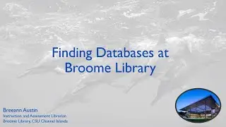 Finding Databases at Broome Library