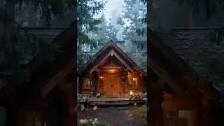 Unique Cabin Hidden in the Misty Forest 🌲