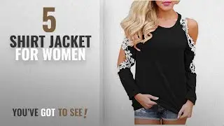 Top 10 Shirt Jacket For Women [2018]: Kavitoz Clearance New Fashion Women Off Shoulder Lace Top Long