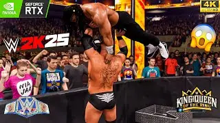 WWE 2K25 - Brock Lesnar vs Roman Reigns (C) - WWE Universal  Championship Epic Match - Gameplay 4k60