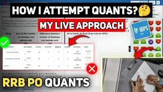 How I Attempt Quants In RRB PO Pre🤔 | My Live Approach Revealed✅🔥