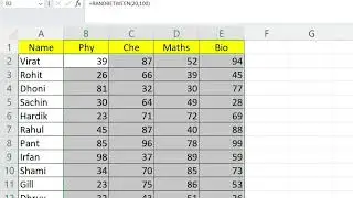 Very important interview question in excel Randbetween function #excel #datascience 
