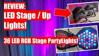 ОБЗОР: Светодиодные сценические светильники! 36 светодиодных RGB-светильников для вечеринок!