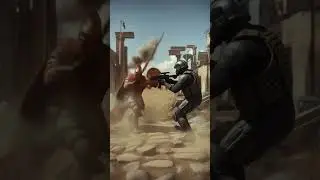 Fight between an ancient Spartan warrior from 900 BCE and modern high-tech combat soldier.